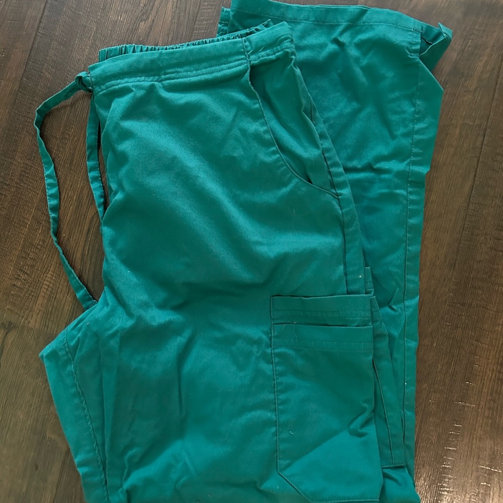 Green Cargo Pants with Adjustable Waistband